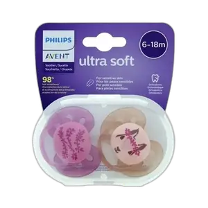 Avent Sucette Ultra Soft 6-18m Girl 91/18