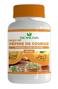 Bionuva Huile De Pepins De Courge 500mg 60 Cap